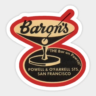 Baron's Bar Sticker